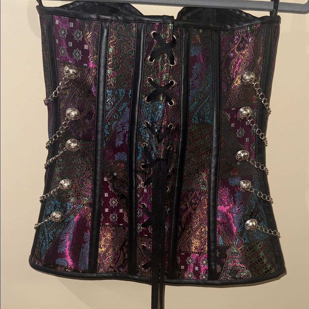 Elegant Multicolor Corset Top - Picture 6 of 8